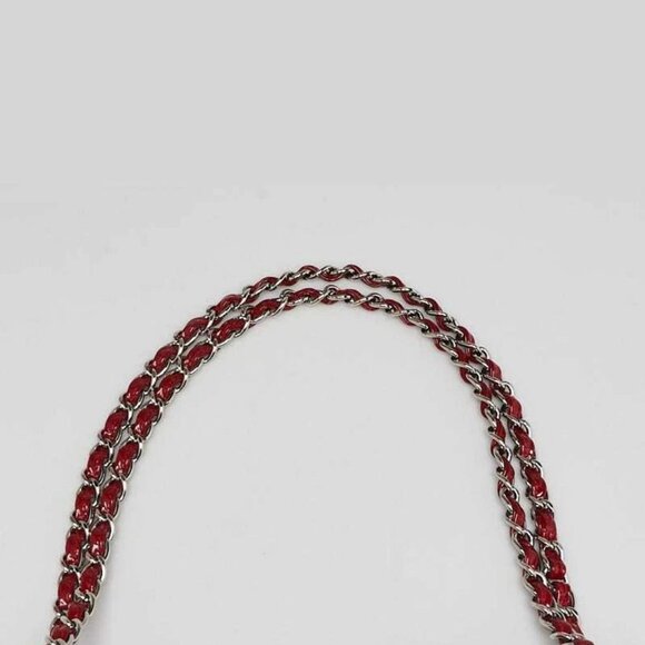 Chanel Red Quilted Patent Leather Classic Maxi Double Flap Bag - Picture 2 of 10